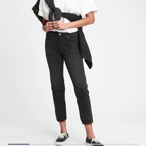 GAP cheeky straight black wash jeans